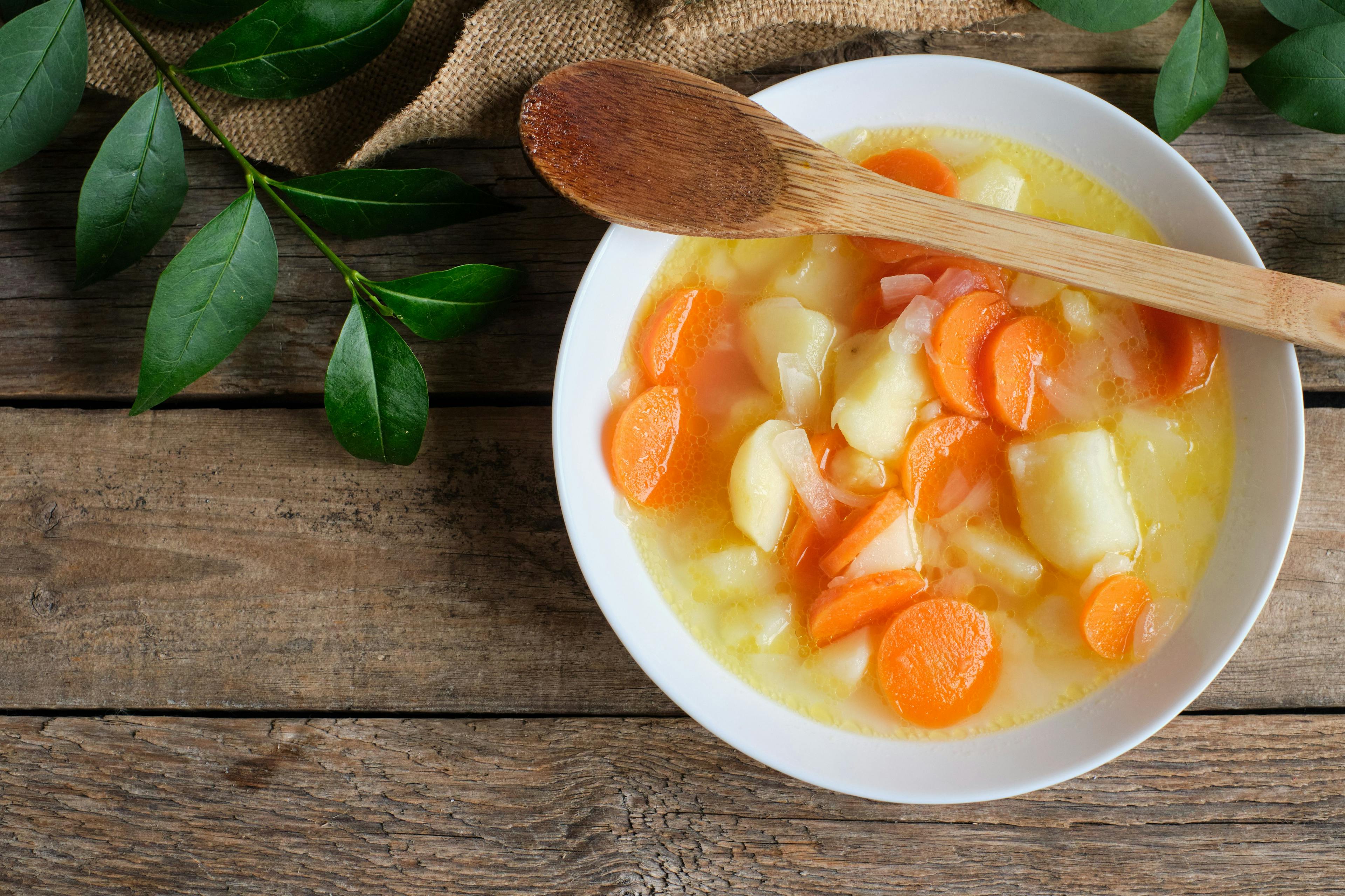 Gekochte Karotten und Kartoffeln helfen bei der Gesung.&nbsp;